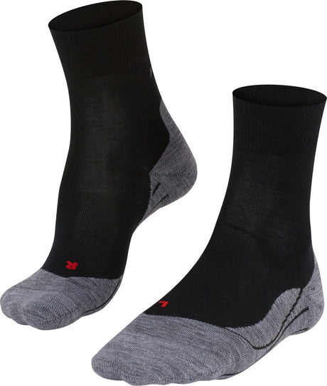 Falke ru4 laine anti-ampoules laine matériau fonctionnel chaussettes de course femme noir - taille 35-36
