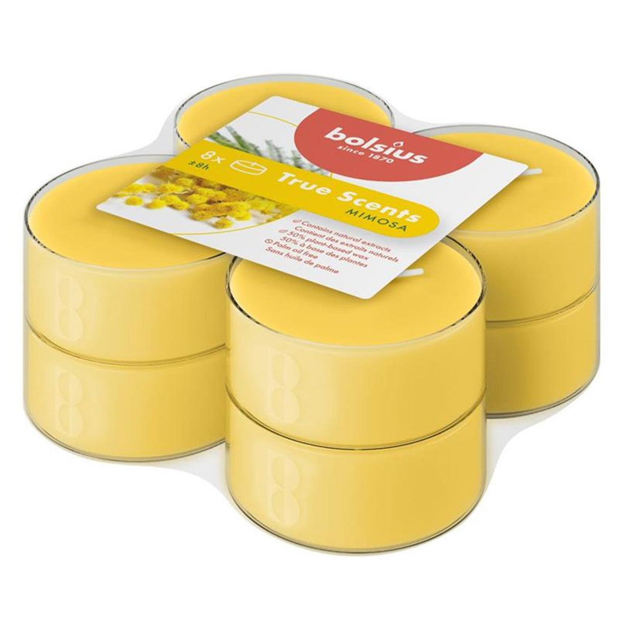 Bolsius parfum maxi 8h pck8 mimosa
