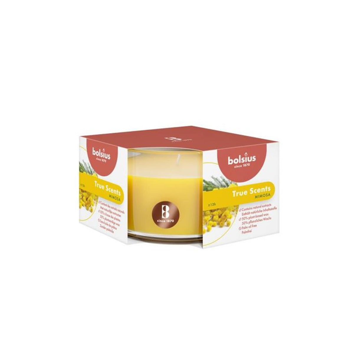 Bougie pilier parfumée Bolsius 50 80 mimosa
