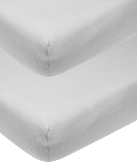 Meyco baby uni drap-housse lit junior - lot de 2 - gris clair - 70x140 150cm