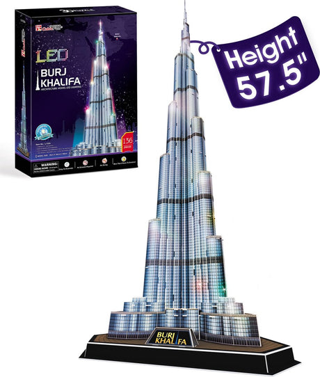 Puzzle 3D amusant cubique Burj Khalifa LED (2010327)