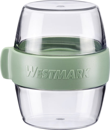 Westmark Pocket Box Mini, récipient repas pratique pour les déplacements, idéal pour yaourts, fruits, snacks, 400 ml (2 x 200 ml), sans BPA, vert menthe