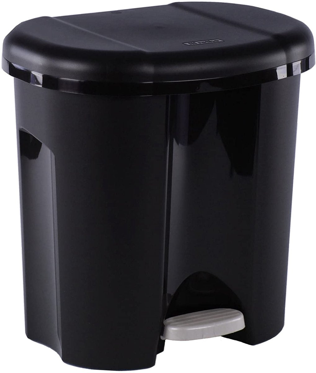Rotho poubelle à pédale duo 2x10l noir
