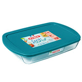Plat de cuisson en Pyrex - avec couvercle - Cook Store - 40 x 27 x 6 cm 4,5 litres