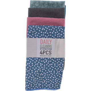 Ensemble de 4 chiffons en microfibre No Brand | 4 pièces