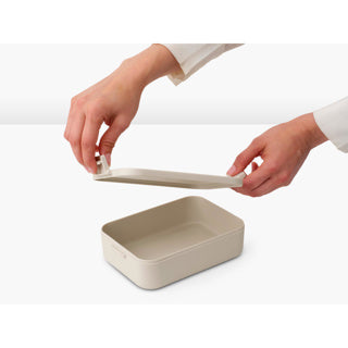 Brabantia make take lunch box boîte à pain - moyen - plastique - beige tendre