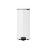 Brabantia newicon poubelle à pédale, 30l - blanc