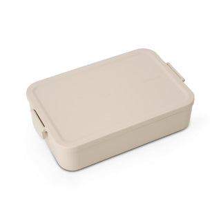Brabantia make take bento lunch box boîte à pain - avec boîte à bento - grande - plastique - beige doux