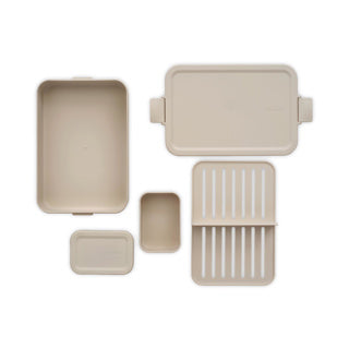 Brabantia make take bento lunch box boîte à pain - avec boîte à bento - grande - plastique - beige doux