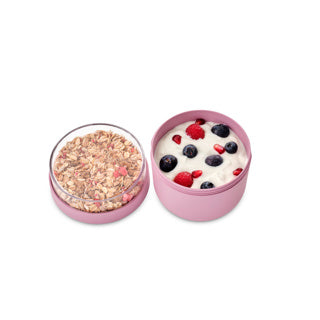 Brabantia make en take yoghurtbeker 0,5 l lilac pink | 2 stuks
