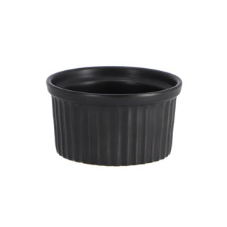 Plat à crème brûlée noir 9x5cm | 6 pièces