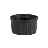 Plat à crème brûlée noir 9x5cm | 6 pièces