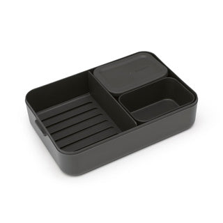 Brabantia bento boîte à lunch faire prendre grand gris foncé | 2 pièces