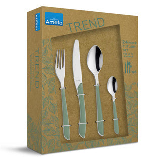Amefa set de couverts éclat 24 pièces vert