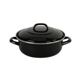 Poêle émaillée Bk Fortalit 28 cm 4l - poêle à induction - acier émaillé - passe au four jusqu'à 230 degrés - pas de revêtement antiadhésif - avec couvercle - noir bleu