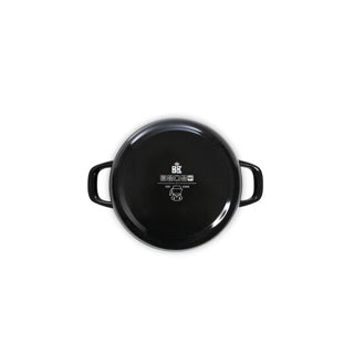 Poêle émaillée Bk Fortalit 28 cm 4l - poêle à induction - acier émaillé - passe au four jusqu'à 230 degrés - pas de revêtement antiadhésif - avec couvercle - noir bleu
