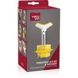 Vacuvin vacu vin coupe-ananas deluxe – éplucheur, évideur et coupe-ananas – acier inoxydable – avec coupe-coin