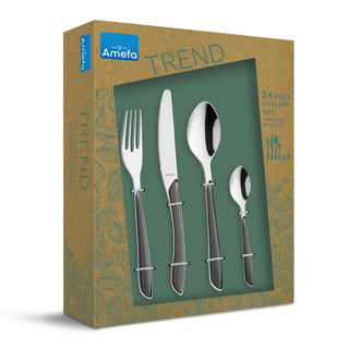 Amefa set de couverts éclat 24 pièces gris