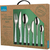 Ménagère Amefa Eclat 26 pièces pour 4 personnes bleu clair mat