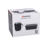 Brabantia ensemble déjeuner make take 2 pièces gris foncé