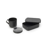 Brabantia ensemble déjeuner make take 2 pièces gris foncé