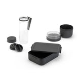 Brabantia make take set petit-déjeuner et déjeuner - 3 pièces - plastique - gris foncé