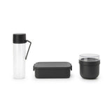 Brabantia make take set petit-déjeuner et déjeuner - 3 pièces - plastique - gris foncé