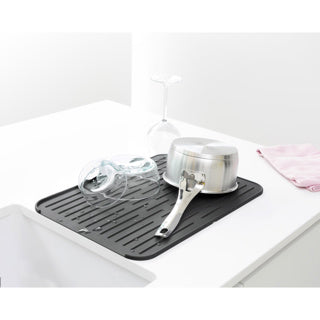 Tapis de drainage pour évier Brabantia - silicone - 44 x 32 cm - gris foncé