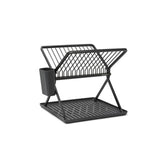 Égouttoir à vaisselle Brabantia - pliable - avec porte-couverts - compact - gris foncé