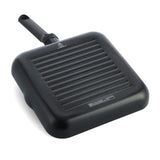 Poêle grill induction BK easy 26x26 cm - revêtement antiadhésif sans PFA - poêle grill induction - poêle céramique - passe au four jusqu'à 160°c - poignées froides - noir