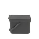Brabantia sort go poubelle - 6 litres - gris foncé