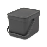 Brabantia sort go poubelle - 6 litres - gris foncé
