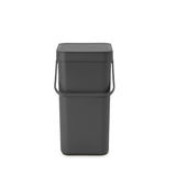 Poubelle Brabantia sort go - 12 litres - gris foncé