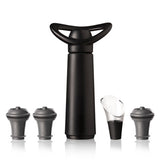 Coffret Vacu vin rangement concerto avec pompe, 1 cuillère à vin et 3 bouchons