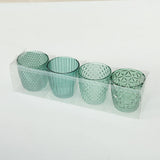 Boltze home lanterne marilu h7,5cm verre lot de 4