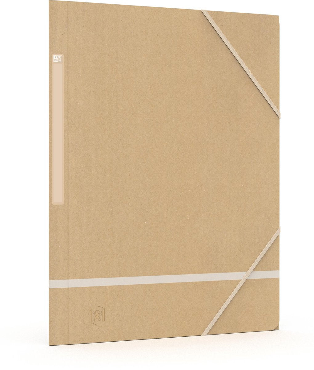 Oxford touareg - dossier élasto - a4 - carton - blanc naturel - lot de 5 dossiers