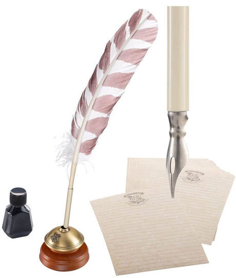 Noble collection Harry Potter réplique Poudlard plume d'écriture de Poudlard avec papier à en-tête Poudlard 31 cm réplique : à échelle réduite