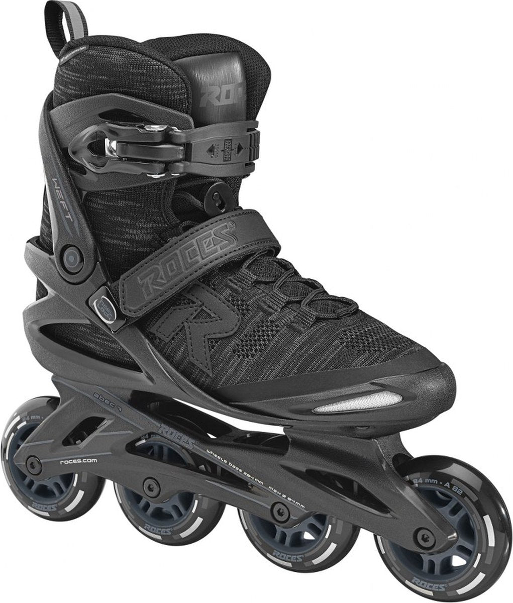 Roces trame fil 84 rollers en ligne unisexe – roues 4x84mm – rollers fitness – noir – taille 39