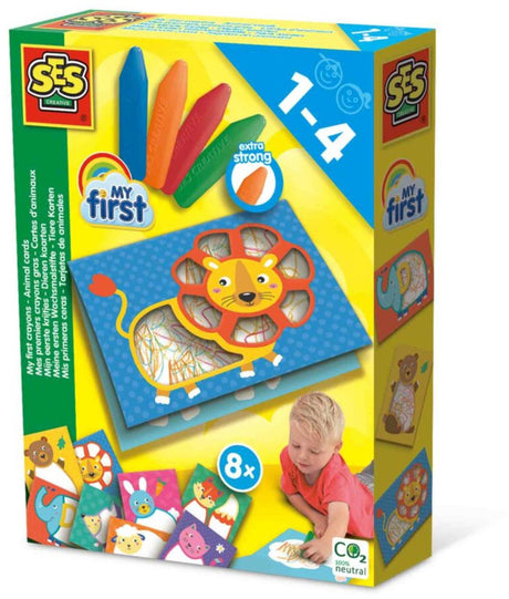 Ses creative ses my first - crayons cartes animaux