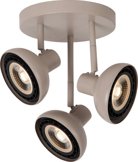 Lucide sensas - spot de plafond (plafonnier) - ø 25,8 cm - 3xgu10 (es111) - beige