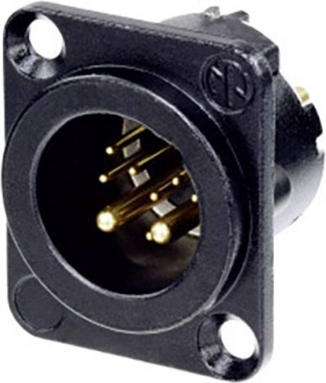 Neutrik nc10md-lx-b-con connecteur xlr fiche à bride, contacts droits nombre de broches: 10 noir 1 pièce(s)