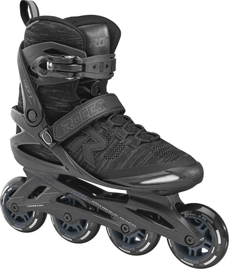 Roces trame fil 84 rollers en ligne unisexe – roues 4x84mm – rollers fitness – noir – taille 38