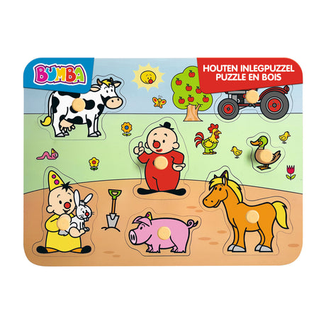 Studio 100 bumba ferme de puzzles en bois, 7 pcs.
