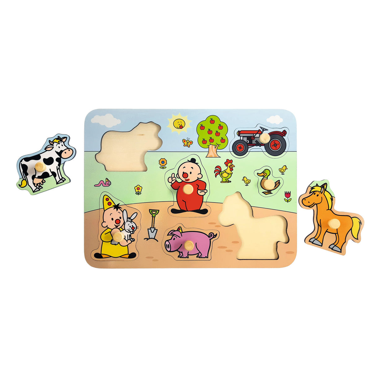 Studio 100 bumba ferme de puzzles en bois, 7 pcs.