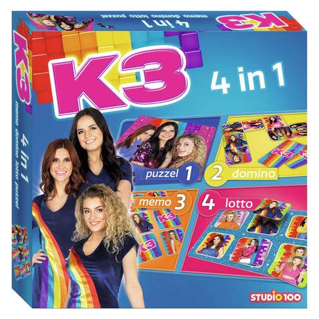 Jeu K3 - Jeu 4 en 1 - mémo, domino, puzzle et loto