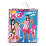 Déguisement K3 - costume des 3 petits cochons - pour adultes