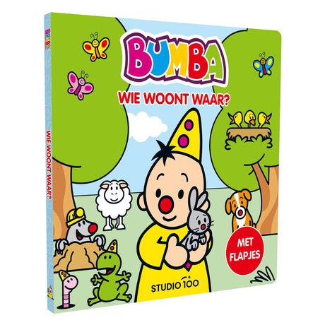 Livre cartonné bumba Studio 100 à rabats - qui habite où ?