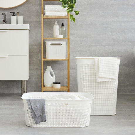 Rotho collecteur de linge brisen 50 l blanc