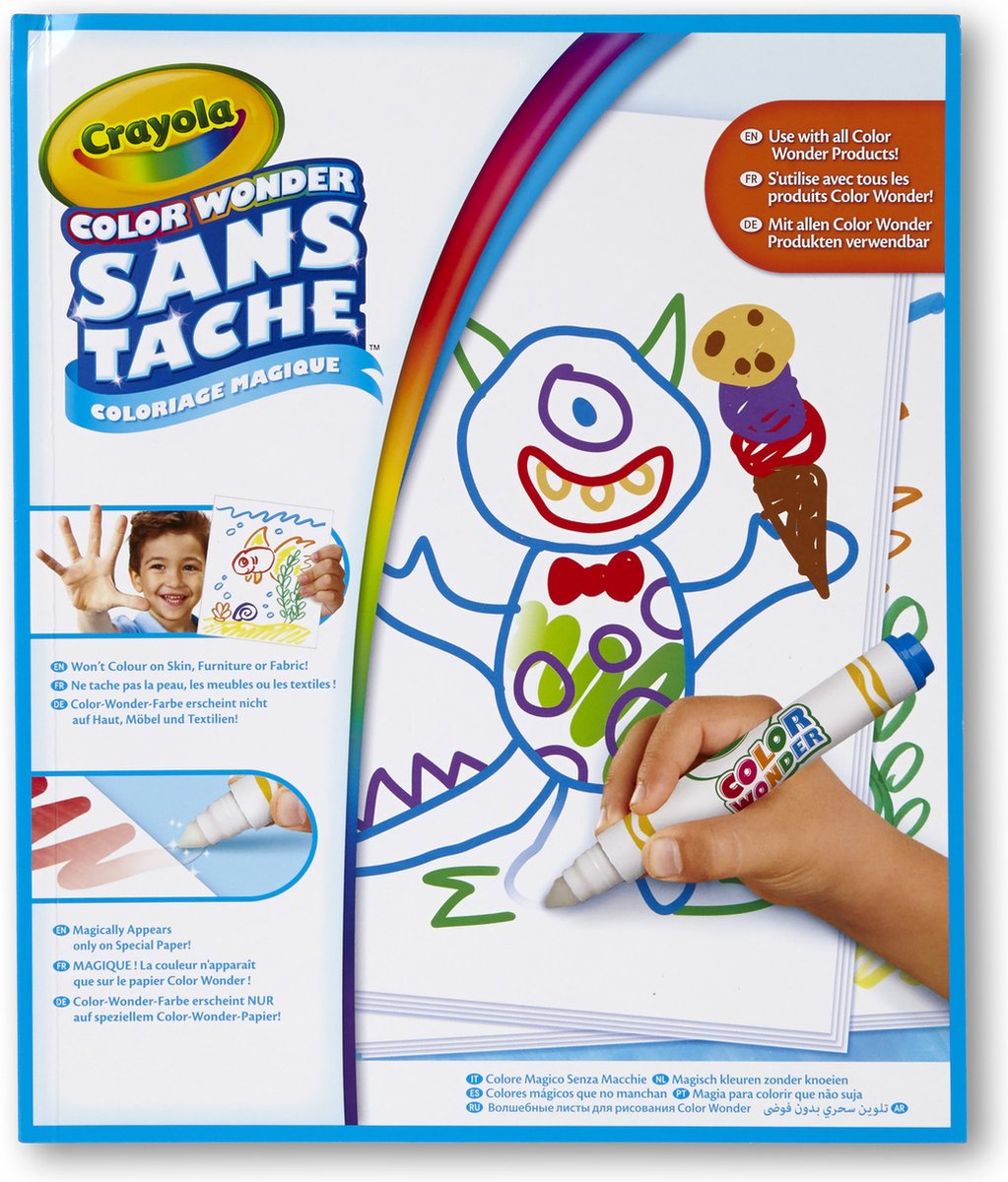 Crayola - merveille de couleur - livre de coloriage - bloc de dessin neutre