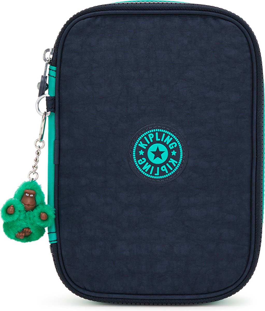 Trousse Kipling 100 tripes bleu vert